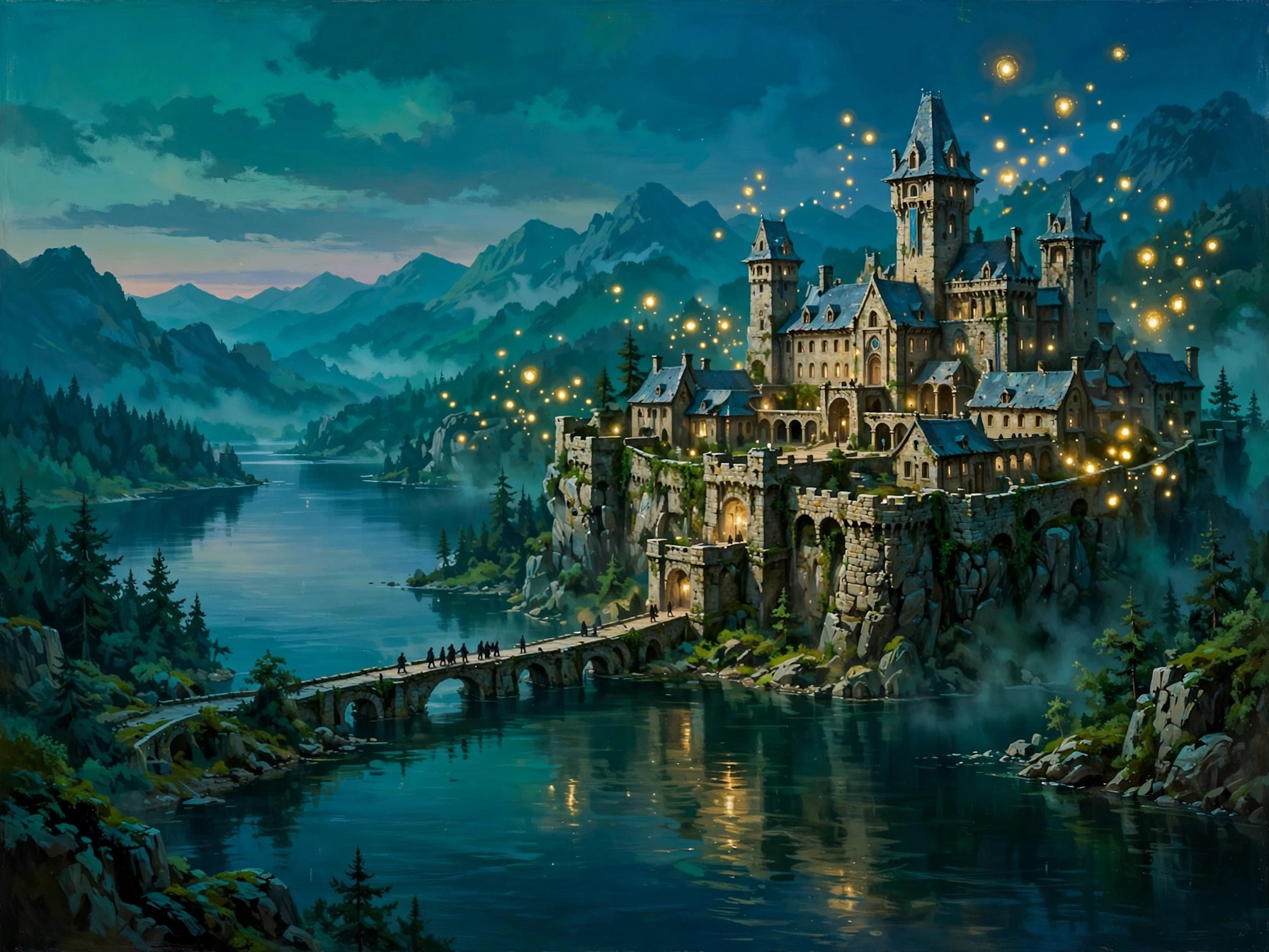 Arte conceptual ilustrativo exclusivo para la ficha de Hogwarts Legacy; no es la portada oficial del juego