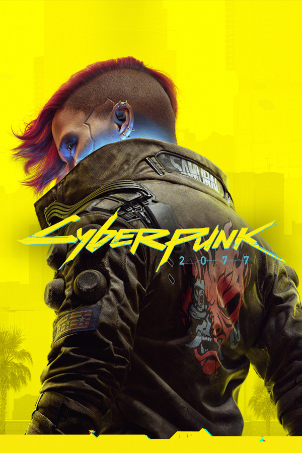 Portada oficial de Cyberpunk 2077, imagen de la ficha de Steam.